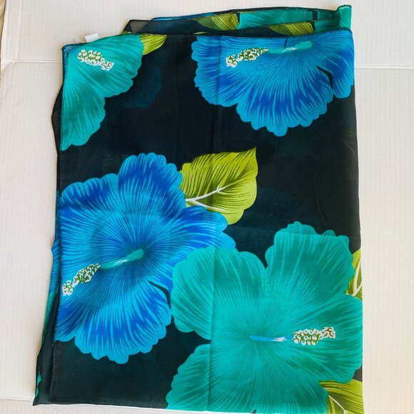 2 Huge Scarfs Perfect Sarong Bathing Suit Wrap Coverage - Picture 3 of 6